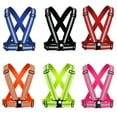 thumbnail image 1 of Jinswick Adjustable Safety Security High Visibility Reflective Vest Elastic Strap Jacket,Blue, 1 of 8