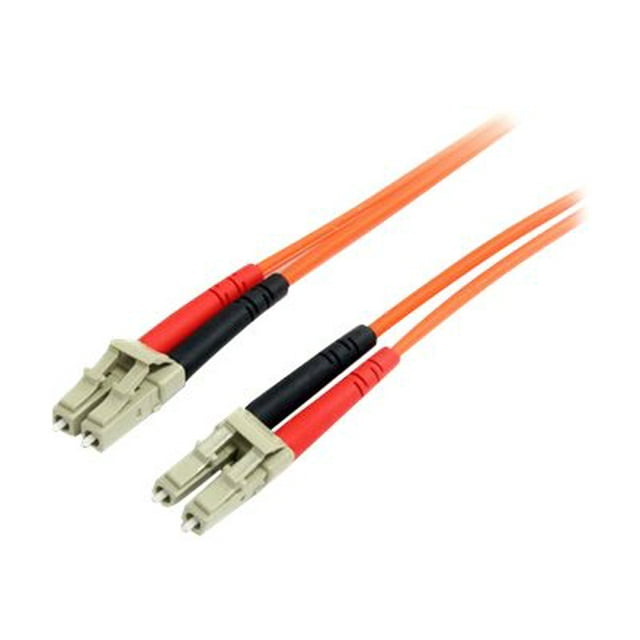 StarTech.com 2m Fiber Optic Cable - Multimode Duplex 62.5/125 - LSZH - LC/LC - OM1 - LC to LC Fiber Patch Cable (FIBLCLC2) - Patch cable - LC multi-mode (M) to LC multi-mode (M) - 2 m - fiber optic - duplex - 62.5 / 125 micron - orange