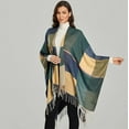 thumbnail image 4 of CoCopeaunt Women Retro Shawl Wraps Sweater Long Cardigan Poncho Open Front Coat Scarf Blanket, 4 of 7