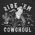thumbnail image 2 of Womens Funny T Shirts Ride Em Cowghoul Sarcastic Halloween Graphic Tee for Ladies Womens Graphic Tees, 2 of 9
