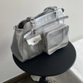 thumbnail image 2 of Vintage PU Ita Bag for Women, Clear Display Window, Adjustable Strap, Magnetic Snap Closure & Large Capacity, Shoulder Handheld Crossbody Commuter Bag (13.4" x 7.9" x 3.9", ~1.76 lb), 2 of 11