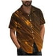 thumbnail image 1 of Mens Casual Manga Corta Botón Abajo Camisas Turndown Cuello Blusa de Impresión, Poliéster Ligero Top de la Moda para el Verano Al Aire Libre Y el Uso Diario, 1 of 6