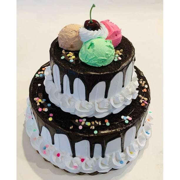 Fake shaved ice cake decoration