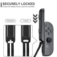 thumbnail image 3 of Uberwith Wrist Strap for Joycon 4 Pieces Switch Parts Accessories Controller Attachments Compatible with Joy Con, Dual Joycon Remote Comfort Controller Straps Black 2 Pairs, 3 of 14