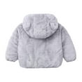 thumbnail image 4 of GYRATEDREAM Toddler Baby Boys Girls Plush Jacket Long Sleeve Solid Windproof Zipper Hooded Coat Kids Warm Fall Winter Clothes 2 Months- 5 Years, 4 of 5