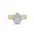 thumbnail image 2 of 10kt Yellow Gold Round Diamond Bridal Wedding Ring Band Set 1/2 Cttw, 2 of 4