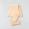 thumbnail image 2 of zbxnLI Kids Thermal Underwear Sets for Boys Girls 2 Pieces Basic Layer Tops Bottoms Pants Set Fall Winter, 2 of 3