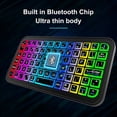 thumbnail image 4 of Mini Teclado Inalámbrico Bluetooth 5.2 de 5 Pulgadas con Retroiluminación de 7 Colores, Recargable, para PC, Android TV Box., 4 of 5