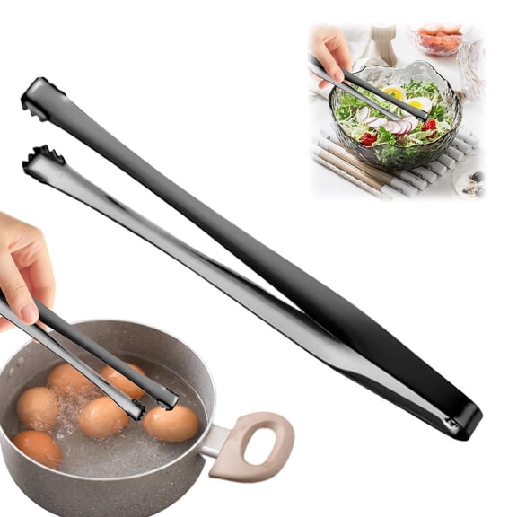 VINOIC Stainless Steel Egg Tool: Dual-Purpose Chalaza Remover and Eggshell Pick-Up Tongs - Efficient Kitchen Utensil for Cooking, Baking and Food Prep