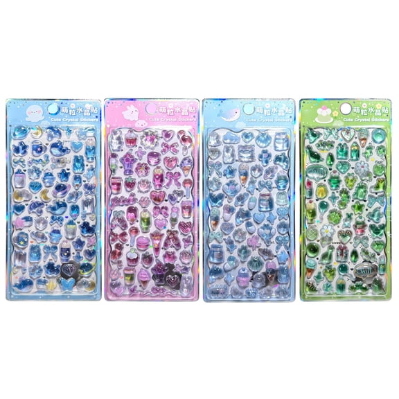 Reusable Tiny Sticker for Phone Case Notebook Handcraft Adorable Puffier Stickers Puff Design Sticker for Kids Boy Girl