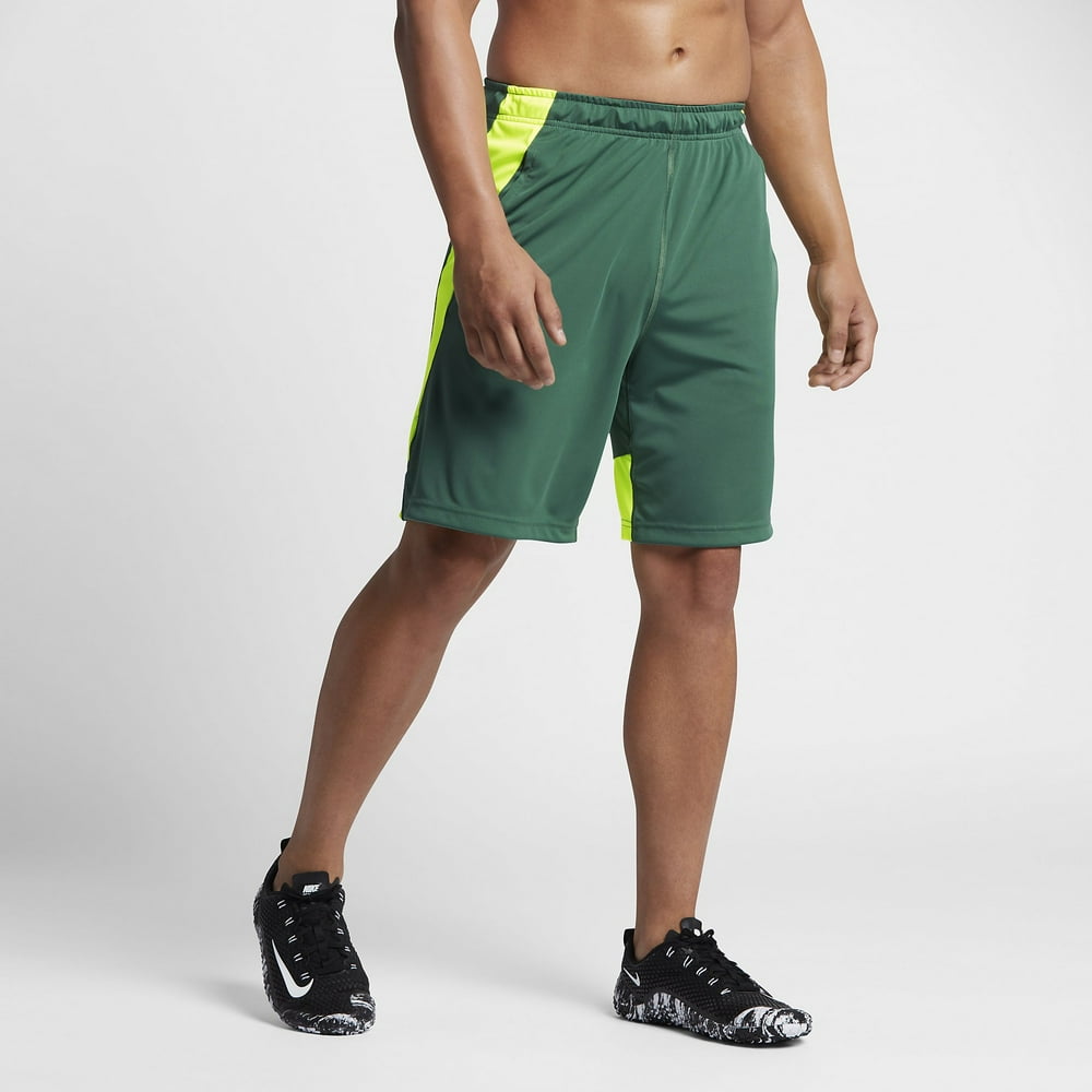 Nike Nike Men's DriFit Dry 9" Training ShortsGreen/Neon Yellow