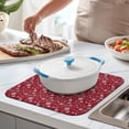 thumbnail image 2 of Red Christmas Snowflake Pattern Dish Drying Mat for Kitchen 1 Pack, Ultra Absorbent Microfiber Dishes Drainer Mats,16x18in(41x46cm), 2 of 6