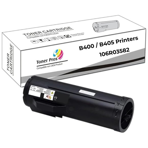 Toner PROS (TM) Cartouche de Toner Remanufacturée Xerox Versalink 106R03582 - Remplacement de Toner Noir Haute Capacité pour Imprimantes Xerox Versalink B400 / B405 - Rendement des Pages 13,900, 1 Pack