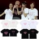 thumbnail image 2 of KPOP BLACKPINK 2023 Nacido Rosa Kim Jisoo LISA Rosé Jennie Cuello Redondo Algodón T Manga Corta Casual Top Hombres/Mujer Pareja Camisas Ropa Gao Jiahui  unisex, 2 of 2
