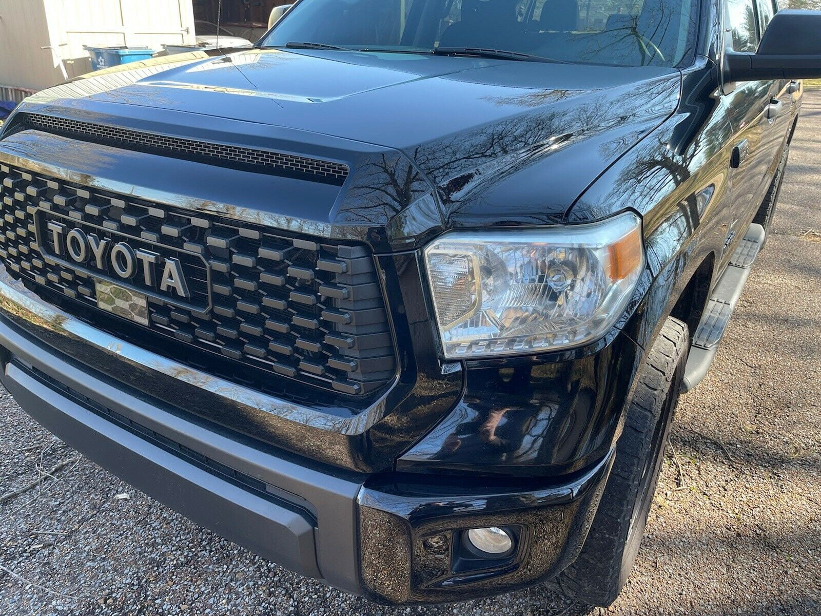 Kojem For 2014-2021 Toyota Tundra Front Upper Grille Hood Scoop Platinum Style Hood Bulge Molding Replaces 761800C030 TO1231102 REPT133702