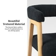 thumbnail image 4 of Walker Edison Modern Solid Wood Curved Dining Chair with Boucle, Set of 2, Black, 4 of 13