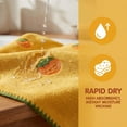 thumbnail image 5 of REGALWOVEN 1 Pack Thick Soft Coral Fleece Bath Towel with Cute Fruit Embroidery, Super Absorbent for Bathroom, Gym, Spa, Pool, Sports Yellow 55" x 28", 5 of 7