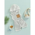 thumbnail image 3 of Arvbitana 0M 6M 12M 18M 24M 3T Infant Baby Boy Summer Clothes Set Color Block Sleeveless Hooded Tank Tops Drawstring Track Shorts 2 Piece Tracksuit, 3 of 8