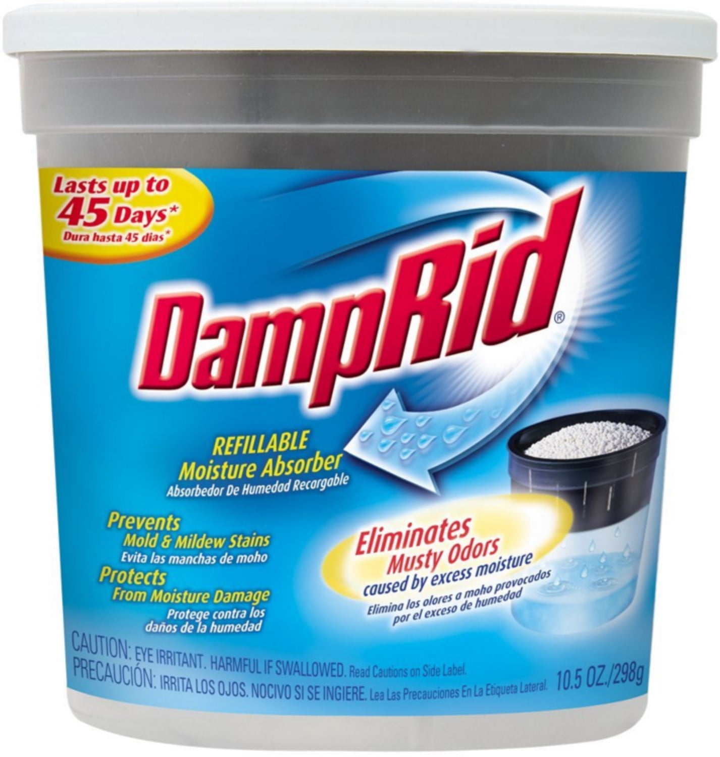 DampRid Refillable Moisture Absorber, Fragrance Free 10.5
