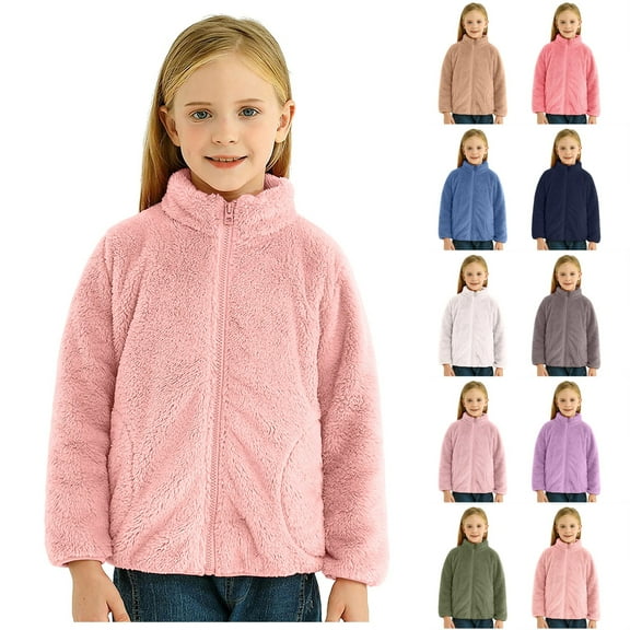 Boys Winter Coats Size 8-20 Kids Coats Fall Winter Boys Girls Solid Color Thick Warm Jacket Detachable Hat Hood Jacket Winter Outwear，Size 6-13T