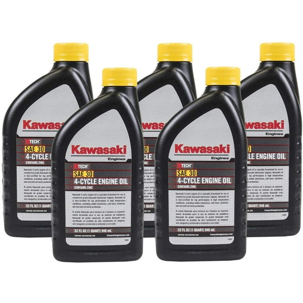 Pack of 5 Kawasaki 999696281 Genuine OEM KTech SAE 30 4Cycle Engine