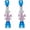 style2, variant on Flower Earrings for Women 925 Sterling Silver Teardrop Gemstone Wedding Bridal Dangle for Her