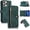 Standard-Green, variant on Wallet Case for iPhone 13 Pro, iPhone 13 Pro(6.1 inches) Wallet Phone Case, Premium Zipper (with Wristlet) Flip Leather Phone Case for iPhone 13 Pro(6.1 inches) - Green