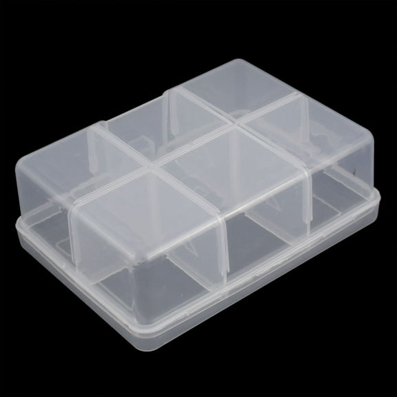 REGALWOVEN Travel Jewelry Plastic 6 Slots Storage Case Box Organizer Organizer Conatiner Clear
