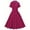 Red, variant on Busydd Womens 1950s Vintage Dress Fashion Bow Short Sleeve Cocktail Dresses Solid Color Flowy Midi Dress Formal Party Prom Dress Elegant Homecoming Dresses