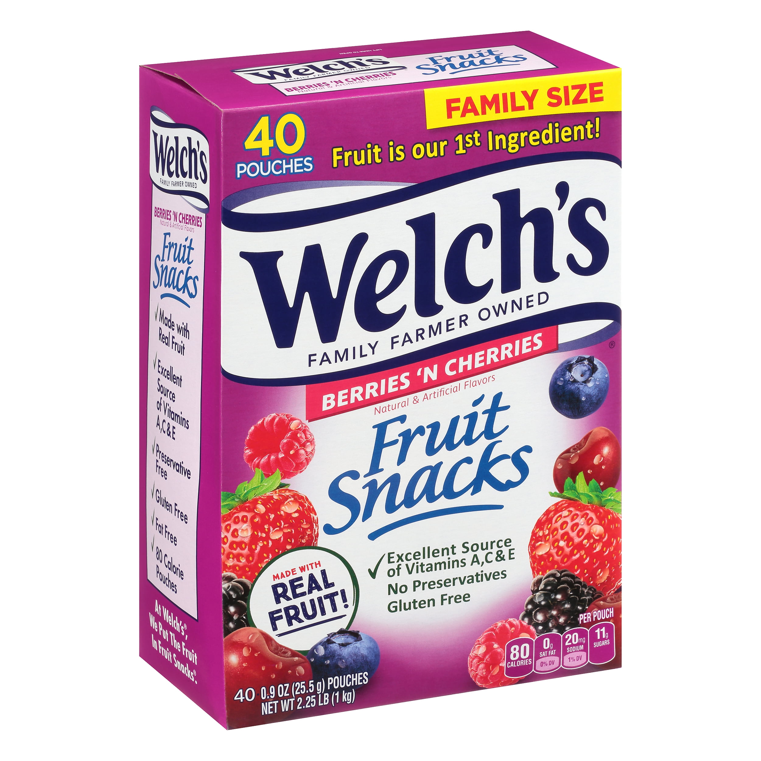 cherries and berries fruit snacks