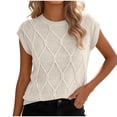 thumbnail image 2 of Kezqiaxn Summer Tops for Women Short Sleeve Crew Neck Loose Shirts Business Dressy Work Blouses Fashion Clothing, 2 of 5