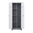 thumbnail image 6 of Aukfa 65" Metal Garage Storage Cabinets, Lockable Broom Closet Storage Cabinet with Shelves for Basement/Office/Laundry Room, White, 6 of 8