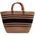 thumbnail image 1 of LHSHID Summer Beach Bag for Women Bamboo Handle Handbag Purse Soft Woven Tote Bag Handmade Beach Purse for Vacation, 1 of 6