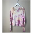 thumbnail image 3 of Victoria's Secret PINK Tie Dye Long Sleeve Cropped T-Shirt Top Pink L, $30 NWT, 3 of 4