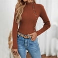thumbnail image 2 of JJHGVB Thermal Sweater for Women Long Sleeve Sweaters for Women Fitted Shirts for Women's Fashion Womens Sweaters Winter Sweater Top Cute Sweaters for Women Gold XL, 2 of 5