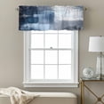 thumbnail image 3 of Navy Blue Grey Kitchen Curtain Valances for Windows Farmhouse Short Curtains, Modern Ombre Oil Painted Abstract Art Rod Pocket Valance Curtain for Bedroom Cafe Living Room 42"x12", 3 of 8