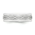 thumbnail image 3 of SS 7mm Brushed Fancy Band Size 8.5 in Sterling Silver, 3 of 3