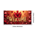 thumbnail image 3 of Welcome Decorative Banner with Roses and Hearts for Parties Events Celebrations Wedding Backdrop Party Decoration and Indoor Photography Background, 3 of 4