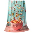 thumbnail image 2 of Disketp Céréales Flottantes Colorées pour Couverture en Micro-Polaire Ultra-Douce, Couverture Douce pour Canapé, Idéal pour Toutes les Saisons-50"x40 Pouces, 2 of 7