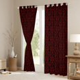 thumbnail image 3 of Feelyou Dream Catcher Curtains Pack of 2 (42x84 Each), Black Red Floral Curtains Blackout, 3 of 6