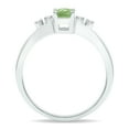 thumbnail image 2 of SZUL Women's Green Amethyst and Diamond Sparkle Ring in 10K White Gold, 2 of 5