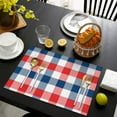 thumbnail image 3 of Napperons pour Table à Manger, Napperon de Table à Carreaux Rouges, Napperons de Table pour Fêtes et Décorations de Table de Noël - Carreaux Rouges 4 Pcs, 3 of 7