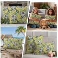 thumbnail image 5 of Yellow Cashew Flower Outdoor Waterproof Pillow Covers, Retro Ethnic Abstract Country Decorative Rectangle Throw Pillowcase Sofa Cushion Sham for Patio/Couch/Chair, 20"x12" 2 Pack, 5 of 8