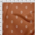 thumbnail image 3 of oneOone Silk Tabby Orange Fabric Ethnic Block Craft Projects Decor Fabric Printed By The Yard 42 Inch Wide, 3 of 4
