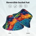 thumbnail image 2 of Balery Vibrant Rainbow Parrot Fantasy Sombreros para el sol para hombre y mujer, sombrero de pescador con UPF 50+, 2 of 6