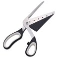 thumbnail image 3 of Tijeras para pizza, cortador de pizza con pala, hoja afilada de acero inoxidable de grado alimenticio y mango suave, tijeras de cocina multifuncionales, 27 cm, negro -, 3 of 5