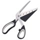 thumbnail image 3 of Tijeras para pizza, cortador de pizza con pala, hoja afilada de acero inoxidable de grado alimenticio y mango suave, tijeras de cocina multifuncionales, 27 cm, negro -, 3 of 5