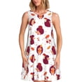 thumbnail image 1 of Fotbe Cartoon Hedgehogs Vestido de Verano sin Mangas para Mujer – Vestido Midi Línea A, Estilo Camiseta Floral, Vestido Playero Casual y Fluido, 1 of 7