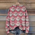 thumbnail image 6 of Long Sleeve Pullover Sweaters For Women O Neck Casual Cute Printing Knit Oversized Sweater for Fall and Winter, Christmas Snowflake Print, Cozy and Festive, Christmas Sweaters for Women ,Light pink,L, 6 of 6