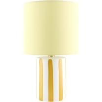 Livabliss Melbu Modern Accent Table Lamp, 13-inch, Yellow
